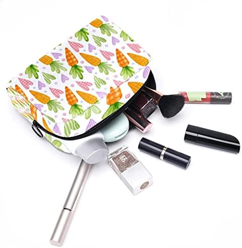Mrkva srca Travel Makeup Torba Veliki slatki prijenosni patentni zatvarač Travel torbe za šminke za žene
