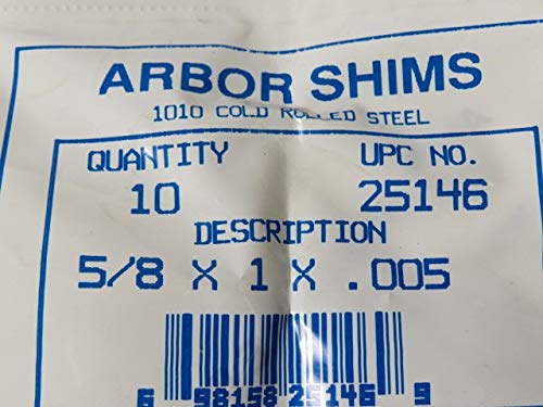 Arbor Shim, 0.0050x5 / 8 ID, PK10