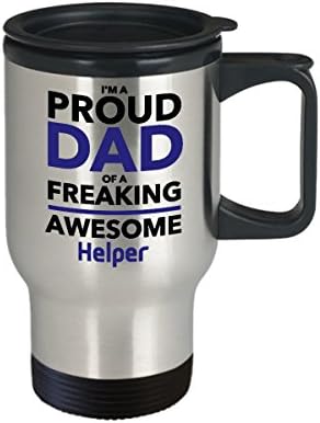 Ponosni tata strašnog sjajnog pomagača putne šalice za kafu, day oca Day Dayd za tatu od sin kćerke