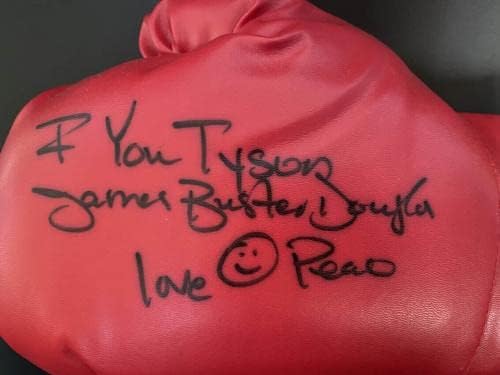 James Buster Douglas potpisao Everlast bokserske rukavice Tyson Insc PSA / DNK rukavice za boks sa autogramom