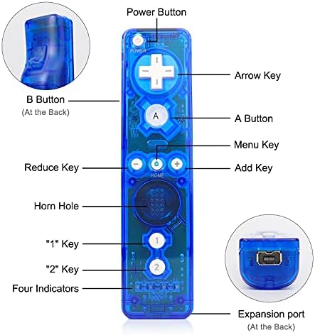 Daljinski upravljač za Wii Nintendo, Vinklan Wii Remote i Nunchuck kontrolere sa silikonskim
