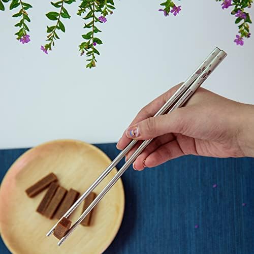 YAPULLYA set štapića za višekratnu upotrebu i kašika, korejski set kašika i štapića od nerđajućeg čelika