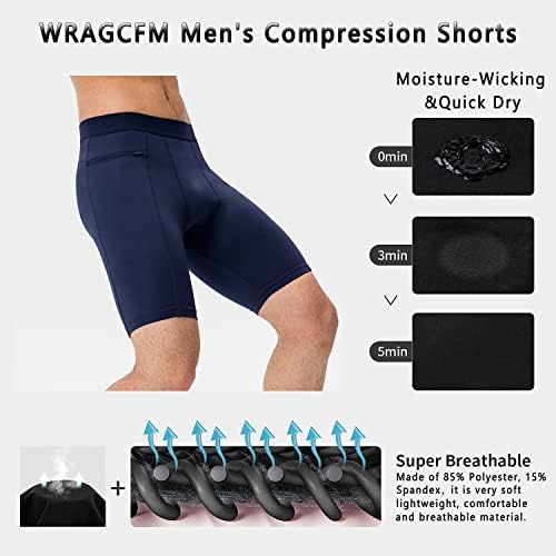 WRAGCFM muške kratke hlače sa džepovima koji rade trening atletski aktivni kratke rublje
