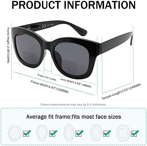Okretač uštedite 10% na 8 paketu Bifokalne sunčane naočale Sunshine čitači preveliki +2.50