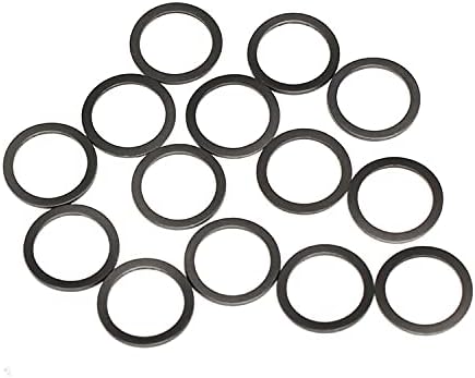 64pcs 6,2 mm od 4,3 mm Inner Dia Pepet Black Graphite najlonski plastični perilice prsten krug ultra tanki ravni jastučić 0,15-1mm -