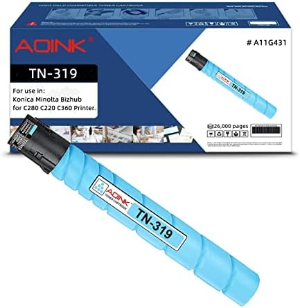 Tn319c a11g431 Cyan High Yield Toner zamjena za Konica Minolta Bizhub C280 C220 C360 Printer.