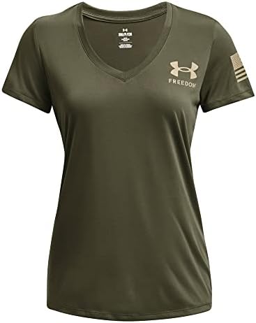 Under Armour ženska Sloboda Tech kratka rukav V-izrez T-Shirt