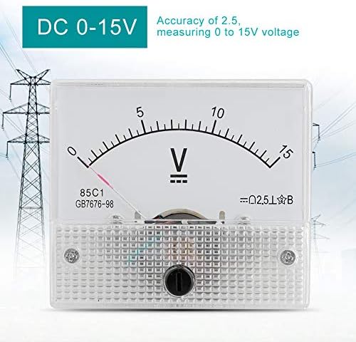 Trenutni voltmetar ploča, DC analogni trenutni voltmetar za mjernu ploču voltmetra, 2,5 tačnost, izrađena od plastike, za test eksperimenta / dom