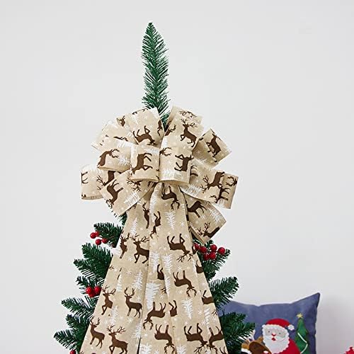 Božićni središnji dekoraci Božićno drvsko gornje ukras Privjesak Veliki luk božićne stablo Privjesak