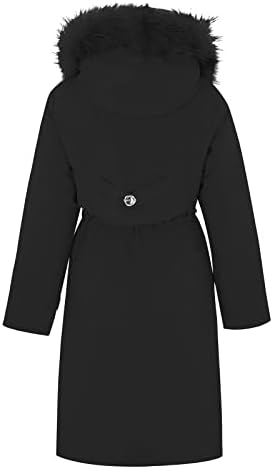 Duga jakna kaput ženska jesen i zima labav solid u boji s kapuljačom jedan kaput tri načina