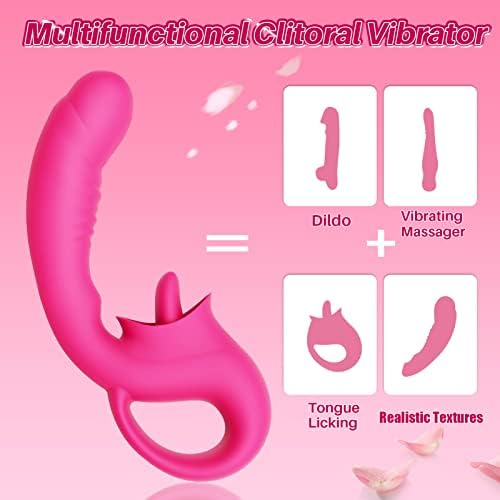 Vibrator G tačke za lizanje klitorisa, Realistični dildo Stimulator klitorisa za žene sa 10 Načina lizanja