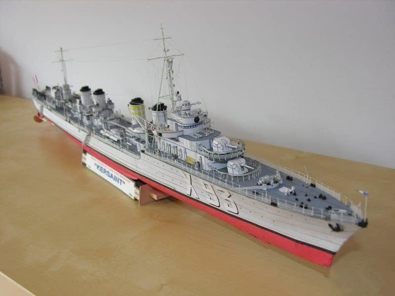 Francuski vauclin klase destroyer Kelsen 3D papir model Kit igračka Deca pokloni