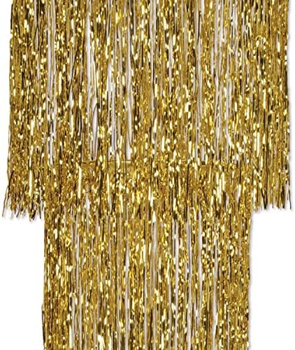 Beistle 3 komada Trostruki metalni zlatni plastični svjetlucavi vješanje lustera za novogodišnje