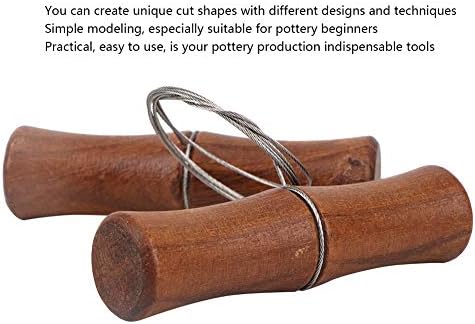 Rezač žičane gline, alat za sečenje gline od nerđajućeg čelika alat za sečenje tijesta od sira sa drvenim