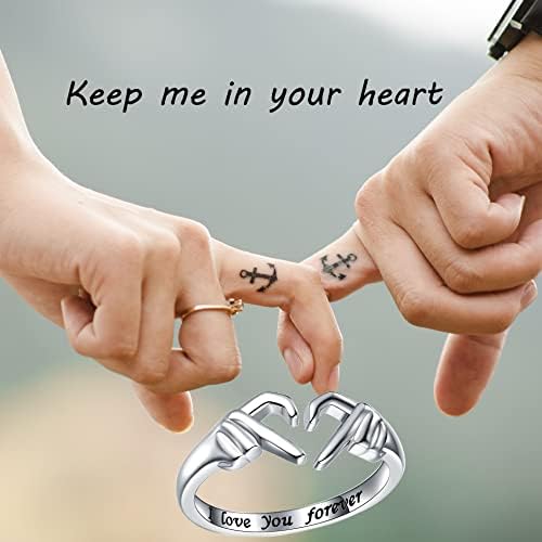 Podesiva ruka srce Irski Claddagh prsten, Ljubav Srce Claddagh prsten obećanje za žene Teen