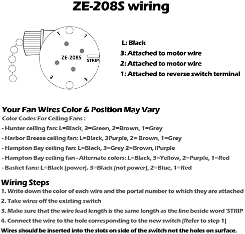 Zing Ear ze-208s Prekidač za povlačenje lanca,3 prekidača za kontrolu brzine kompatibilni sa