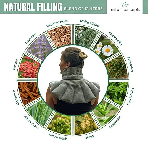 Biljni koncepti Vrat i ramena vruća i hladna omotač aromaterapija sa 12 biljaka pšenica i lanene