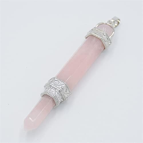 Sharrb Reiki Izlječenje ljubičasto bijeli kristal 3 komada Olovka za olovke Privjesak gornja olovka