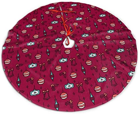 Lveshop Crveni božićni elementi Božićna suknja drva Luksuzna okrugla zatvorena vanjska mat rustikalni Xmas