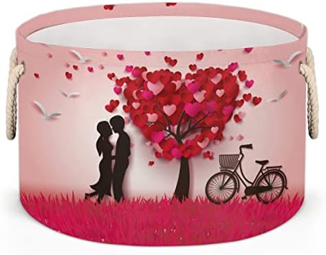 Valentinov dan Shershaped stablo biciklom velike okrugle košare za skladištenje basketa za