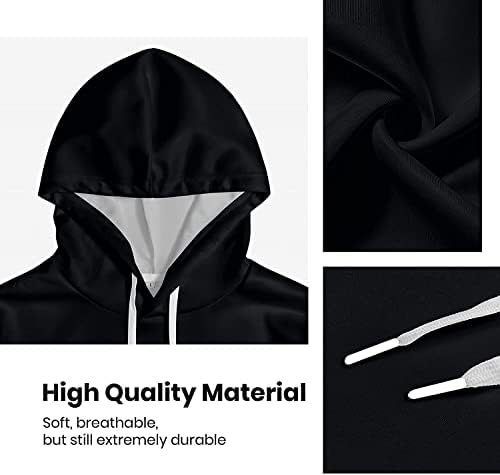 Wtiqlky Men 3d Digitalni štampani Hoodie i pulover trenirke apstraktno crno bijelo Hoodie odijelo 2 komada Outfit