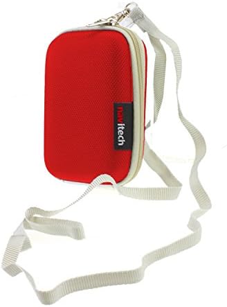 Navitech Crvena tvrda zaštitna futrola za slušalice kompatibilna sa Audio Technica Sound Reality