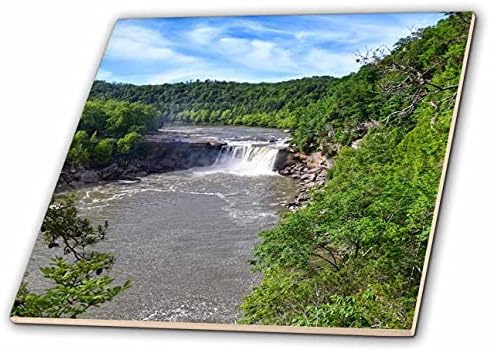 3drose fotografija prekrasnih vodopada Cumberland u Kentuckyju u SAD-u. - Pločice.