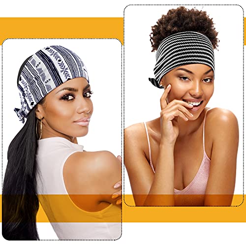 WILLBOND 6 komada traka za glavu za žene, podesive trake za glavu, afričke trake sa čvorovima, Yoga elastične