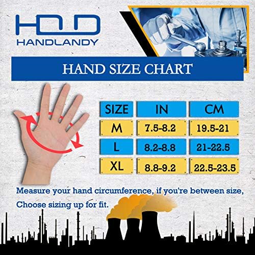 HANDLANDY Framer work Gloves Open-Finger Carpenters Gloves, fingerless Gaming Gloves for Tactical