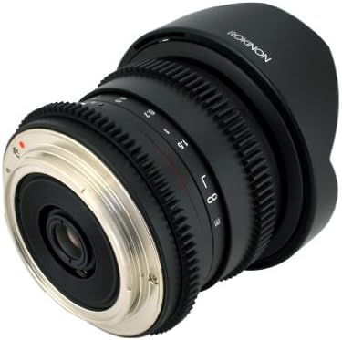 Rokinon RKHD8MV-C HD 8mm t / 3.8 Fisheye fiksno sočivo za Canon sa otvorom blende bez klika i uklonjivim objektivom pod širokim uglom