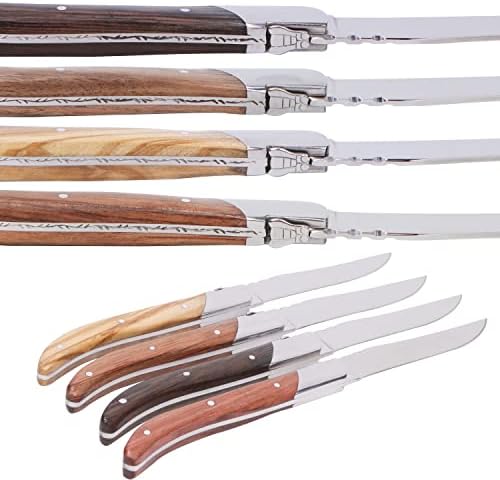 Set noža za odreske u stilu Laguiole od 12 komada, Luvcosy ne nazubljeni Set noža za odreske