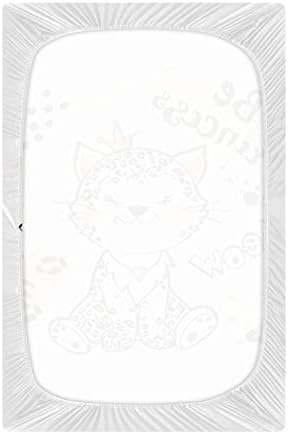 Alaza Slatka beba Leopard Print Animal Budi princeze listovi krevetića Opremljeni bassinet list za dječake
