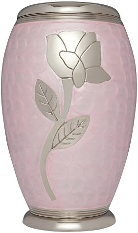 Pink Pogrebna urna Liliane spomen-obilježja - urna za kremaciju za ljudski pepeo - ručno izrađena od mesinga-pogodna
