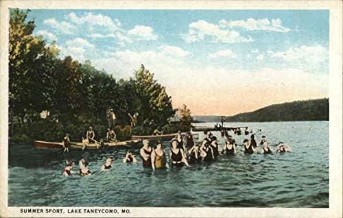 Ljetni Sport, jezero Taneycomo Forsyth, Missouri MO originalna antička razglednica