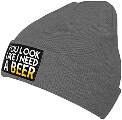 Izgledaš kao da mi treba pivo unisex modni topli pleteni šešir beanie hat toplo pulover šešir