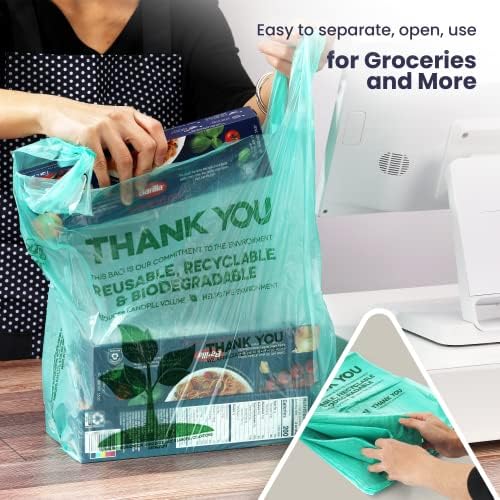 FMP brendovi [100 Pakovanje] biorazgradiva plastična torba za višekratnu upotrebu Eco Friendly trgovina
