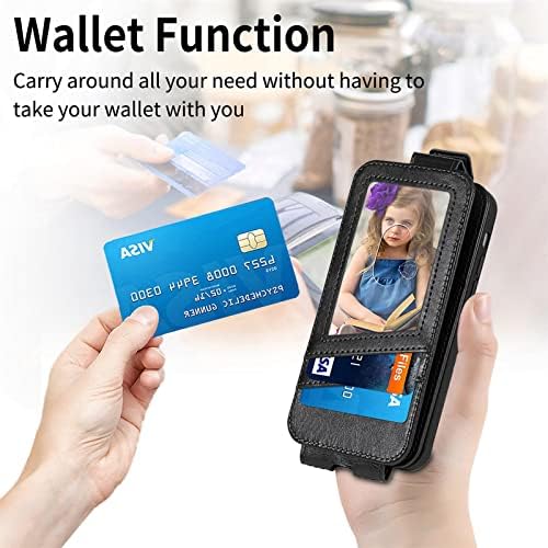 Poklopac futrole telefona Kompatibilan je s iPhone 7 Plus / 8plus novčanicom, Flip futrola sa magnetskim postoljem, ugrađena premium kožna futrola za kreditne kartice.