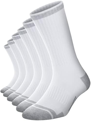 Firell 6 Pack Muške atletske čarape za posade Cushioned radne čarape za čišćenje Veličina 9-12 / 12-15
