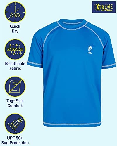 Ixtreme Boys' Rash Guard-2 paketa UPF 50+ brza suha plivačka košulja za zaštitu od Sunca i pijeska