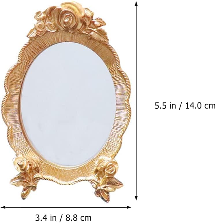 Lqbywl uokvireno ogledalo, Uni sobni dekor,okruglo ogledalo,stolno ogledalo Vintage Resin Antique: