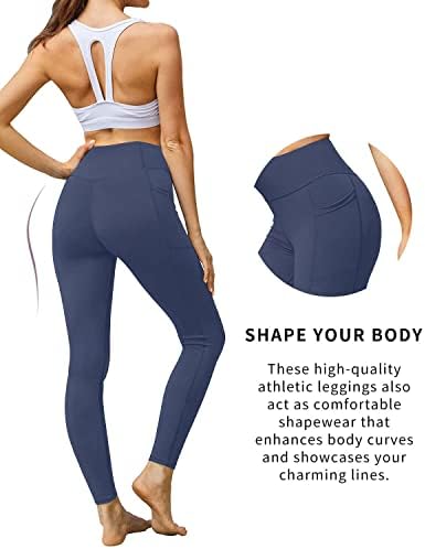 Marinavida ženske visoke struk joge hlače sa džepovima Trčevi kontroli atletički vježbanje