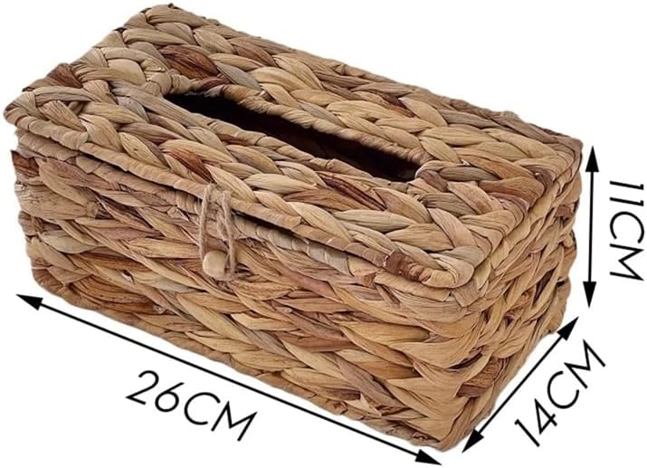 Genigw Water Hyacinth tkani tkivni tkivni kutija Rattan Woven Cover sanitarni papir Box Porodični dnevni