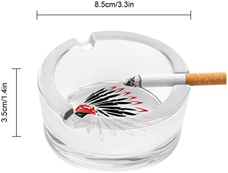 Indijski šef staklene pepeljare za cigarete okrugli pepeo za ladicu za prijenosni nosač pepela za unutarnji vanjski
