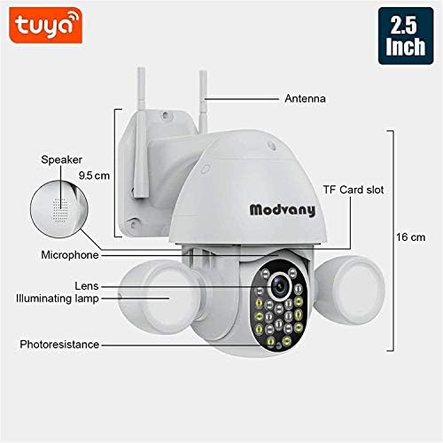 Flodlight Camera, HD vanjska kamera, IP66 vodootporna, auto noćna vizija, svjetla za pokretanje i kamera, kompatibilni