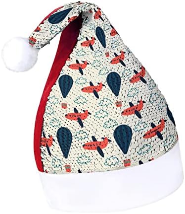 Avion Balloon Cloud Funny Božić šešir Sequin Santa Claus kape za muškarce žene Božić Holiday Party Dekoracije