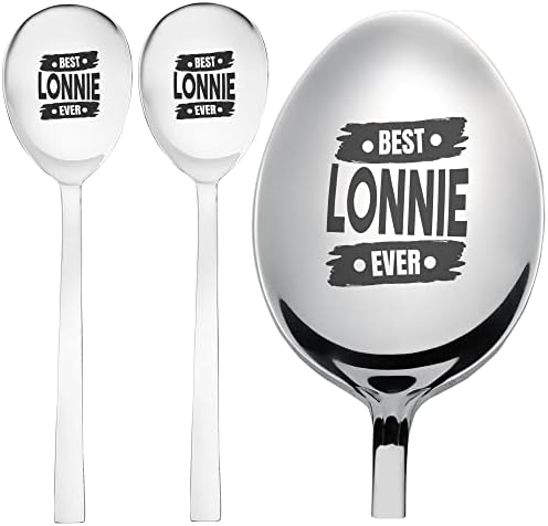 Muškarci Najbolji Lonnie ikad - Personalizirani Lonnie Naziv rođendan 8 inčni desertni kašika | Pakovanje