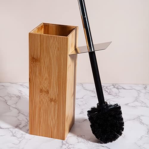Kupaonica bambus toaletna četkica i držač ručke od nehrđajućeg čelika s poklopcem za kupaonicu