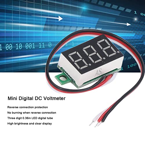 LED digitalni tester za digitalni napon, 3 žica 0-30V 300ms Osvježavanje Clear Zaslon Digitalni DC voltmetar