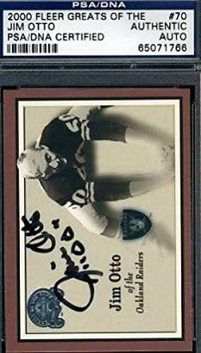 Jim Otto potpisao je PSA / DNK 2000 fleer autentičan autogram - NFL autogramene fudbalske karte