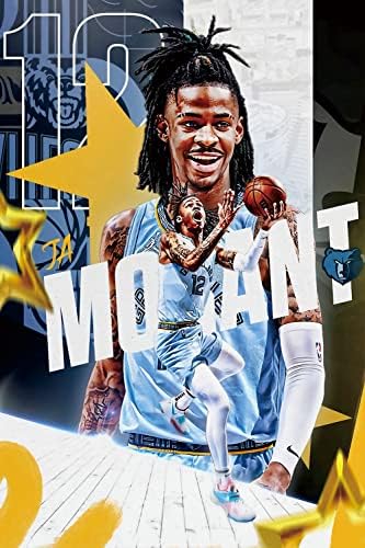 Ja Morant Poster, Memphis Grizzlies košarkaški Posteri, Ja Morant 16 x 24 Poster s umjetničkim